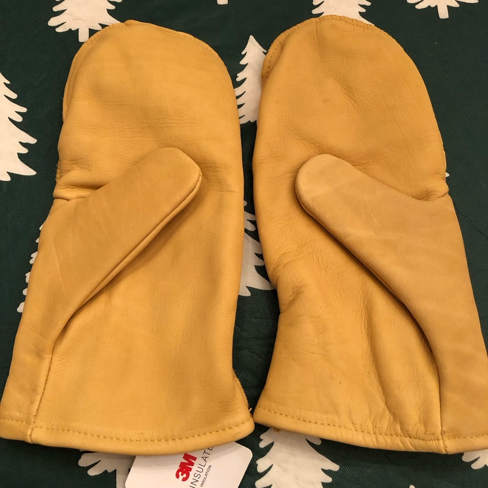 🎉HP🎉MINNESOTA WILD 3M Thinsulate Tan Leather Gloves 🏒 - Picture 4 of 9